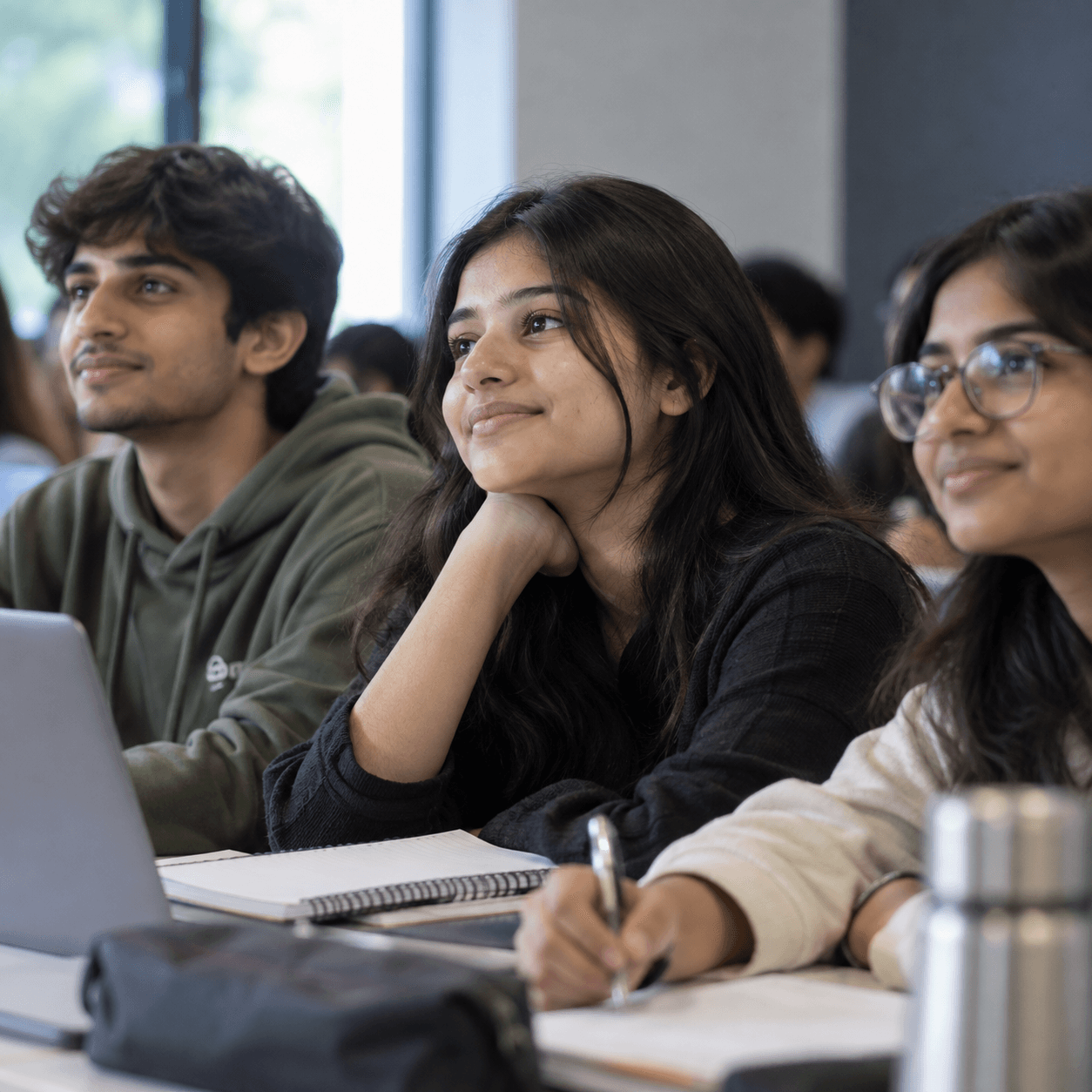 Students paying attention in a lecture